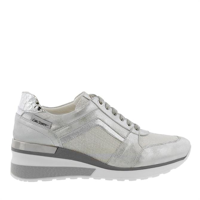 Carl Scarpa House Collection Carmenta Silver Wedge Trainers